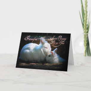 Carte Grand-père Kissing Bunnies Joyeux anniversaire