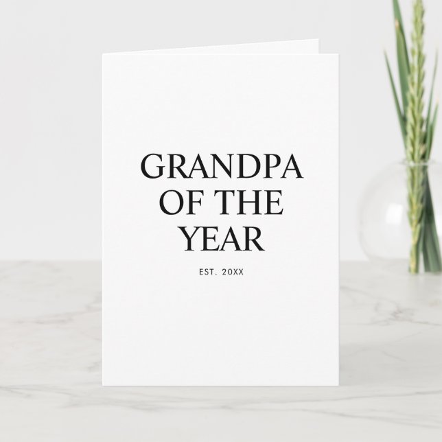 Carte Grand-père moderne de l'année (Devant)