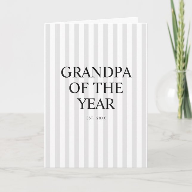 Carte Grand-père moderne de l'année (Devant)
