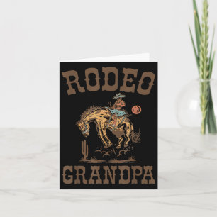 Carte Grand-père Rodéo Cow-boy Cow-girl Anniversaire Fam