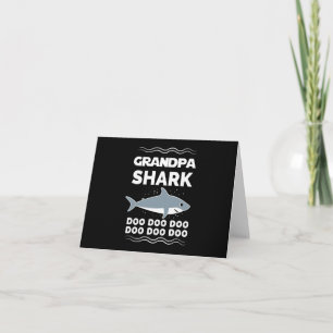Carte Grand-père Shark Doo Doo Doo Famille de jumelage