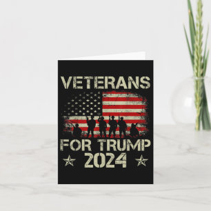 Carte Grand-père vétérans pour Trump 2024 drapeau améric