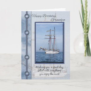 Carte Grand-père Yacht Birthday Greeting