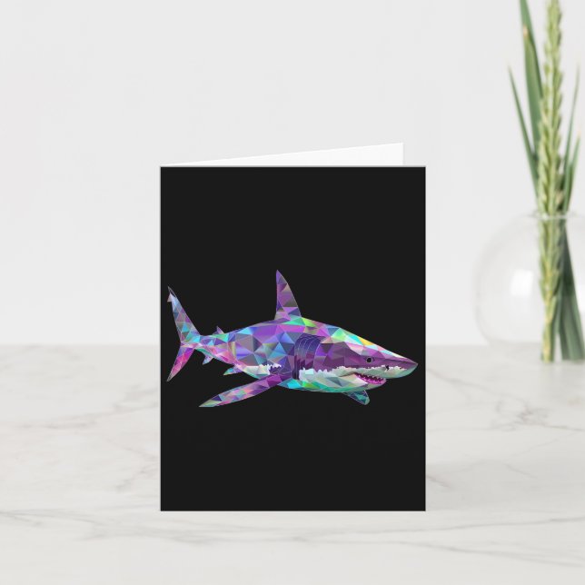 Carte Grand requin blanc Polygon Pêche Scuby Plongée Sha (Devant)