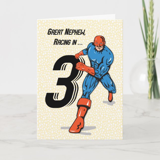 Carte Grand Superhéros népalais 3e anniversaire (Devant)