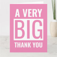 Grand Texte Un Très Grand Merci Rose Et Blanc