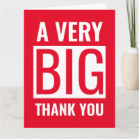 Grand Texte Un Très Grand Merci Rouge Et Blanc