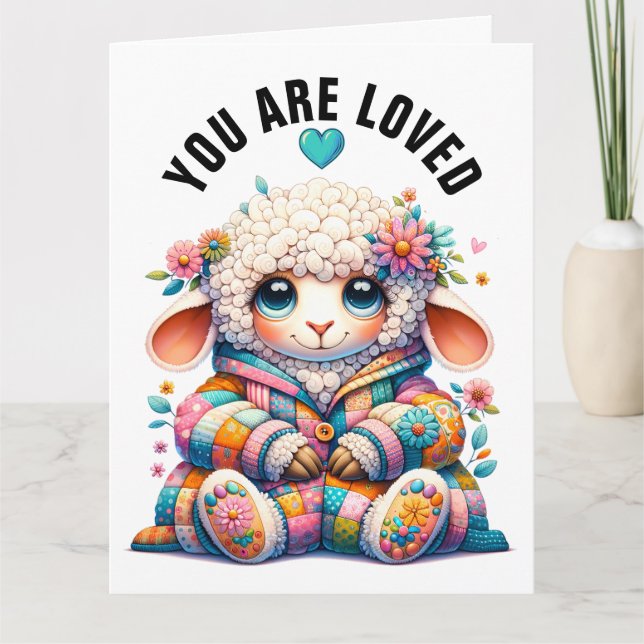 Carte GRAND thème animal bébé - voir retour! (Devant)