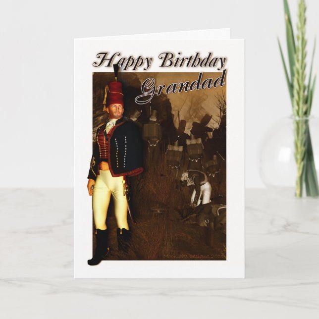Carte Grandad Birthday Card - 1822 Hussar Officier Et Fo (Devant)