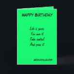 Carte Grandaughter motiational birthday greeting cards<br><div class="desc">motivational birthday cards with dedication to granddaughter</div>