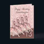 Carte Granddaughter age 13, a ballerina birthday card ca<br><div class="desc">A beautiful ballerina dancing on a birthday card for a Granddaughter</div>