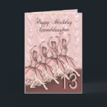 Carte Granddaughter age 13, a ballerina birthday card ca<br><div class="desc">A beautiful ballerina dancing on a birthday card for a Granddaughter</div>
