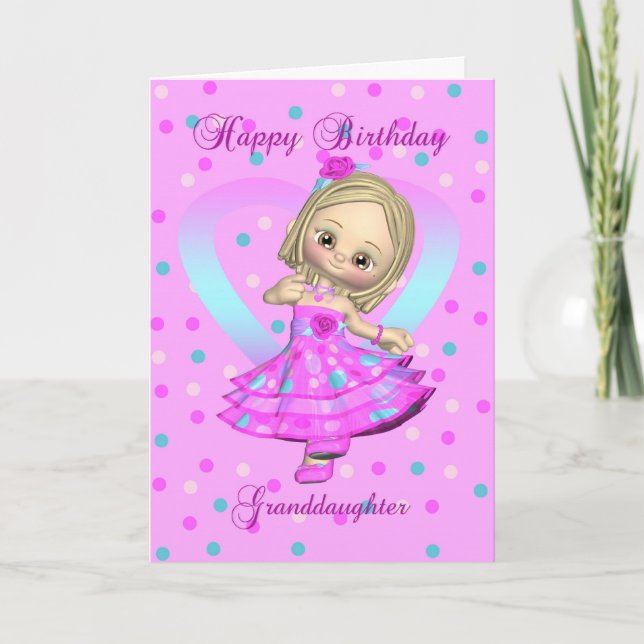 Carte granddaughter birthday (Devant)