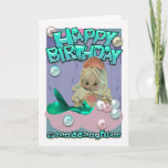 Carte Granddaughter Birthday Card With Mermaid<br><div class="desc">Granddaughter Birthday Card With Mermaid</div>