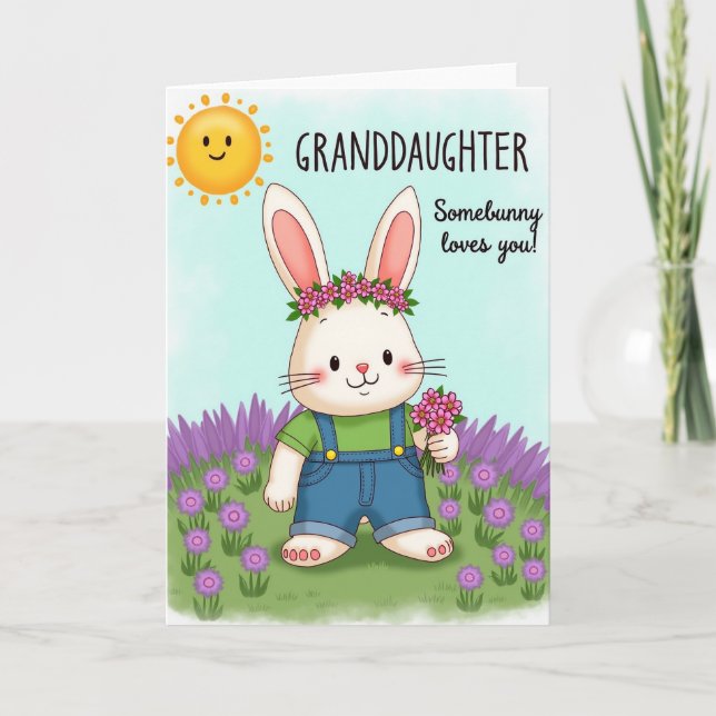 Carte Granddaughter Loves You Card (Devant)