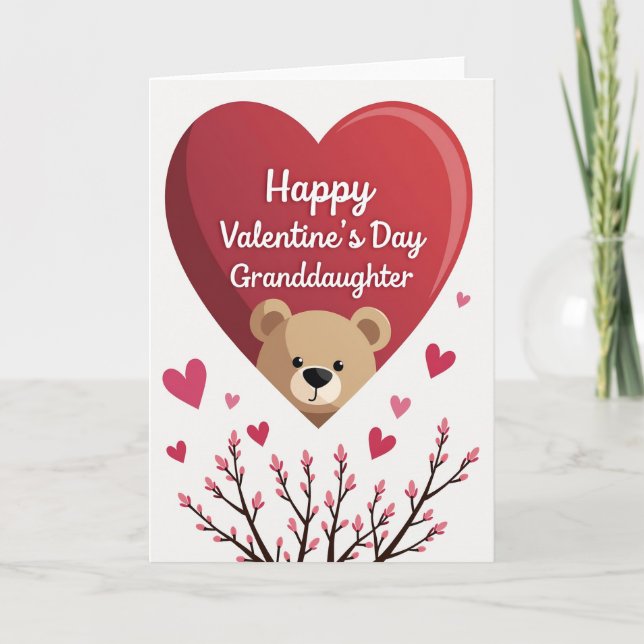 Carte Granddaughter Valentine Love Card (Devant)