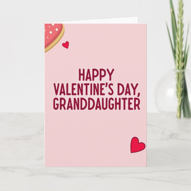 Carte Granddaughter Valentine Message Card (Devant)