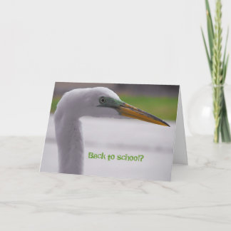 Carte Grande Aigrette en posture de défense