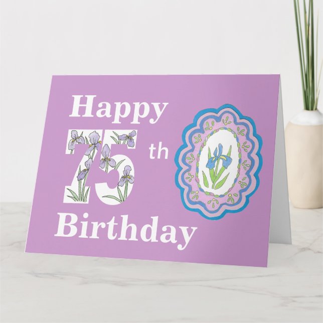 Carte Grande Big 75e anniversaire Iris Card (Devant)