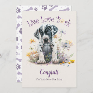Carte Grande Dane Chien Maman Adoption Florale
