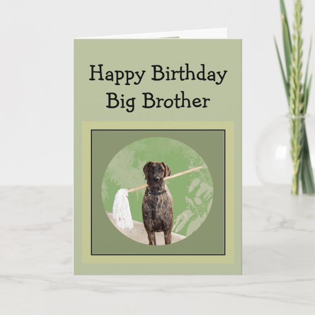 Carte Grande Dane Dog Humour Anniversaire Big Brother Am (Devant)