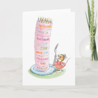 Carte grande de gâteau d'anniversaire