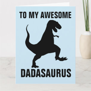 CARTE GRANDE DRÔLE DINOSAURE FÊTE DES PÈRES