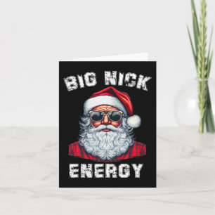 Carte Grande énergie amusante Santa Noël 4