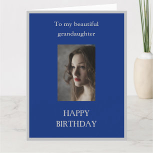Carte Grande fille Joyeux anniversaire GRAND bleu