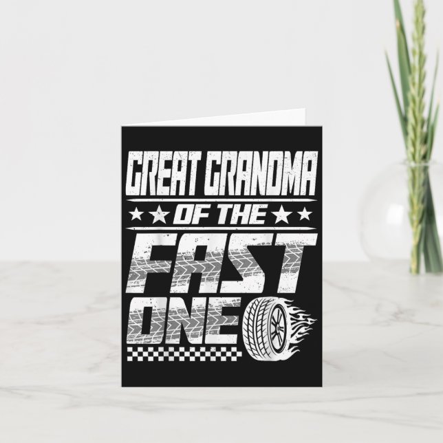 Carte Grande Grand-Mère Du Fast One Premier Anniversaire (Devant)