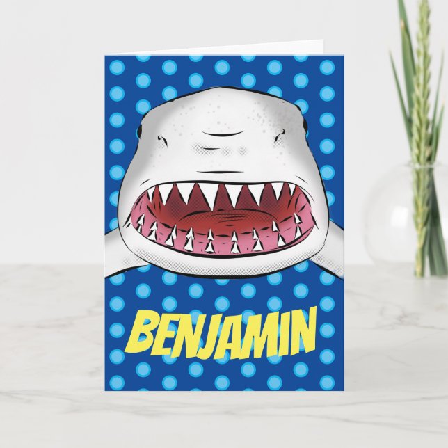 Carte Grande illustration de requin blanc (Devant)