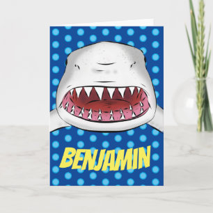 Carte Grande illustration de requin blanc