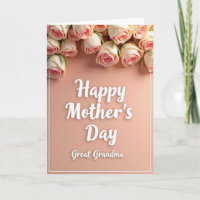 Carte Grande Mère Rose Rougissante