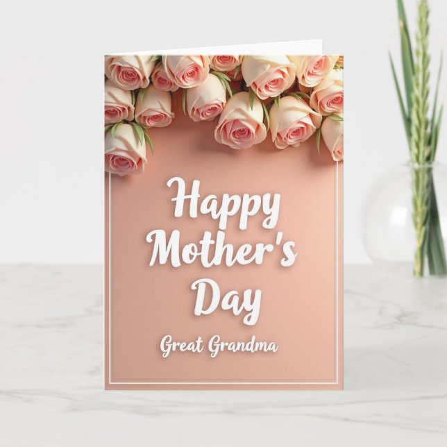 Carte Grande Mère Rose Rougissante (Devant)