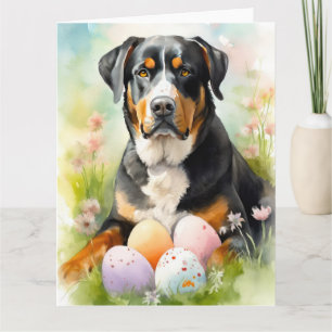 Carte Grande Montagne suisse avec oeufs de Pâques