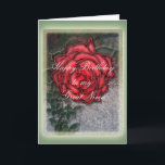 Carte Grande nièce de joyeux anniversaire<br><div class="desc">Rose rose/rouge magnifique. … le doux décrit et texturisé a allumé des frontières aux nuances de pâle - vert</div>