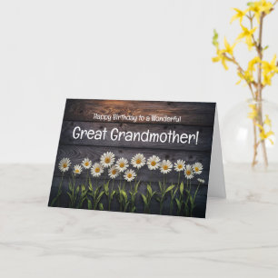 Carte Grande ou grand-mère ou grand-mère Fleurs d'annive