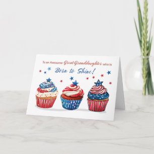 Carte Grande Petite-fille Anniversaire 4 juillet