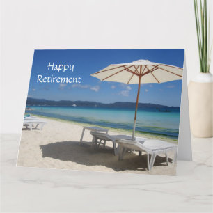 Carte grande plage bleue retraite
