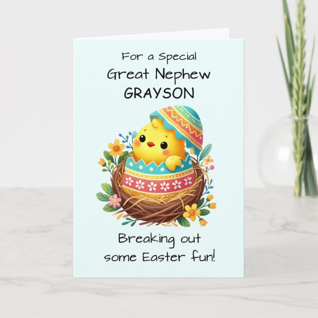 Carte Grande poule de Pâques de Nephew (Devant)