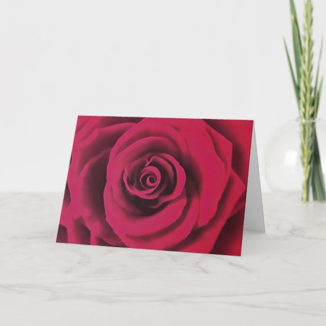 Carte Grande Rose Rouge (Devant)