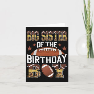 Carte Grande Soeur De L'Anniversaire Garçon Football Jeu