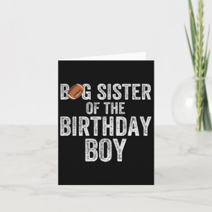 Carte Grande Soeur Du Garçon D'Anniversaire Football Amé
