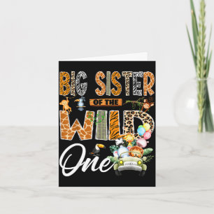 Carte Grande sœur du wild one pour le 1er anniversaire g