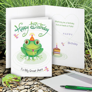 Carte Grande Tante Grenouille Anniversaire Avoir Des Tos