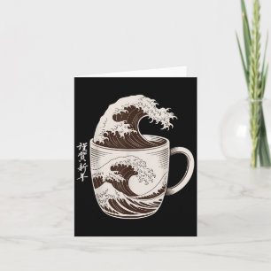 Carte Grande Vague De Café Splash Art Japonais Mug Caffe