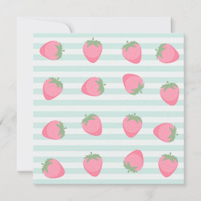 Carte Grandes fraises roses (Devant)