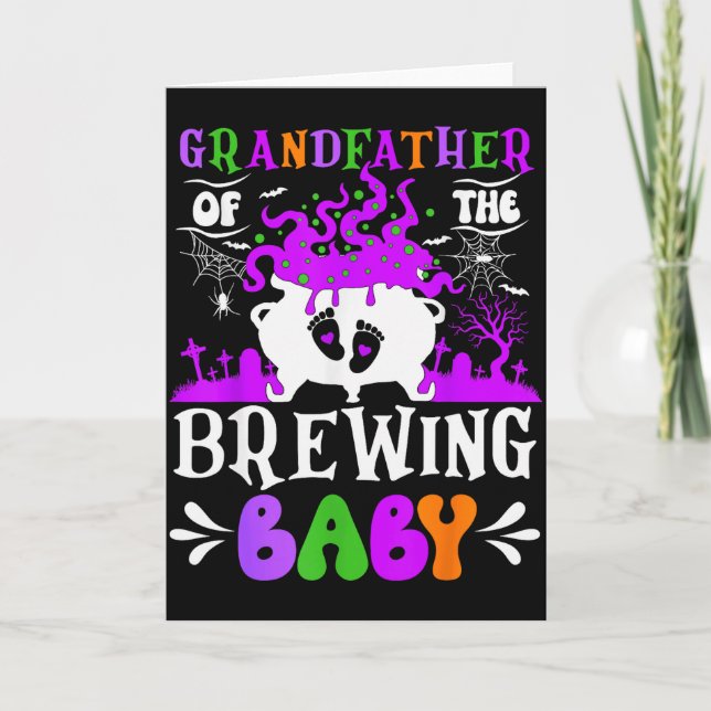 Carte Grandfather Of The Brewing Baby Grandpa To Be Hall (Devant)