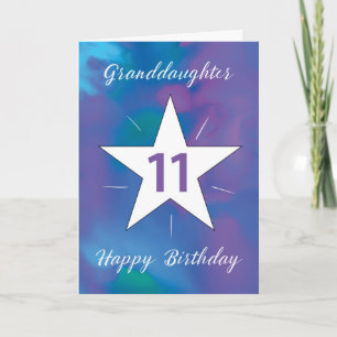 Carte Grandgirl 11e anniversaire White Shining Star