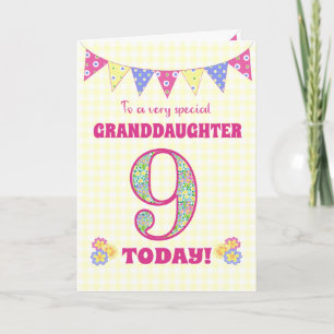 Carte Grandgirl 9e Anniversaire Primroses Buncard